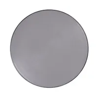 product of Yanco BM-111 Round Plate, 11-1/2" Dia, Melamine Two-Tone Gray/Black, Dishwasher Safe - Dozen