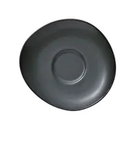 product of Yanco CH-002 - 6-1/4" Dark Green Porcelain Saucer Dishwasher/Oven/Microwave Safe, 3/4" Height - Dozen
