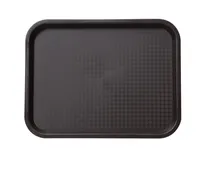 product of Yanco FT-14BR Fast Food Tray, 14" x 10" Rectangular Melamine, Brown, Dishwasher Safe - Dozen