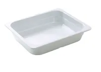 product of Yanco GN-212 1/2 GN Pan 2.3L 12-4/5" x 10-7/16" x 2-9/16" Rectangular Melamine White Dishwasher Safe