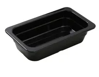 product of Yanco GN-512BK 1/3 GN Food Pan, 12-4/5"L x 6-15/96"W x 2-9/56"H, Black Melamine, Dishwasher Safe