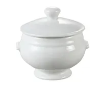 product of Yanco LB-12-L Soup Tureen, 12 Oz Bouillon, 4-3/8" Dia. X 3" H Porcelain Lid Microwave Safe - Dozen