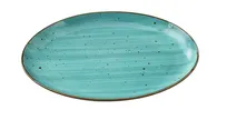 product of Yanco LY-2112TQ - Oval Platter, 12" x 8-1/4" x 1-1/4", Turquoise Porcelain, Dishwasher Safe - Dozen