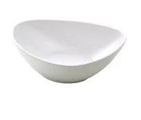product of Yanco MO-211 Triangular Pasta Plate, 11" x 9" x 3", 34 oz White Matte Melamine - Dozen