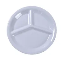 product of Yanco MS-710WT - 10" 3-Compartment Melamine Plate White, NSF, Dishwasher Safe - Dozen
