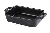 product of Yanco NB-912 Bake Dish, 70 oz Porcelain, Glazed Black, 13-3/4" L x 7" W x 2-1/2" H, Dishwasher Safe