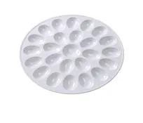 product of Yanco NC-1014 Egg Holder, 12-1/2" Dia x 3/5" H, Holds 25 Eggs, White Melamine - Dozen
