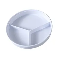 product of Yanco NS-608-1W - 8-1/4" Melamine Server, 3-Compartment Lid, White, NSF/Dishwasher Safe - Dozen