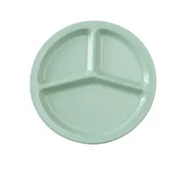 product of Yanco NS-702G 10" Green Melamine 3-Compartment Plate, Dishwasher Safe, NSF-Certified - Dozen