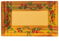 product of Yanco OL-216 Olive Rectangular Melamine Plate, 16" x 9-1/2", Plastic Dinnerware - Dozen