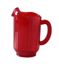 product of Yanco PC-060R Plastic Pitcher, 60 oz Red, Three Spouts, With Handle - Water Service