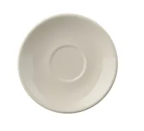 product of Yanco RE-36 Recovery Saucer, 4.5" Round Ceramic White, Rolled Edge, Dishwasher/Oven Safe - Dozen