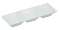 product of Yanco RM-064 Dessert Dish, 7-1/2" L x 2-1/2" W, 3-Compartment Melamine Bowl, White, Safe - Dozen