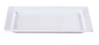 product of Yanco RM-4312 Rome Plate, 12" x 8-1/2" Rectangular Melamine Platter, White, Dishwasher Safe - Dozen