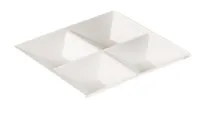 product of Yanco RM-822 - 11-1/2" x 11-1/2" x 1-1/2" 4-Comp Melamine Plate White, Dishwasher Safe - Dozen