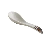 product of Yanco RO-7001 Rockeye Soup Spoon, 5" Glazed Porcelain, Dishwasher/Oven/Microwave Safe - Dozen