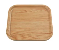 product of Yanco WD-2112 Square Melamine Plate, 11.75" W x 0.75" D x 11.75" H, Golden Oak - Dozen
