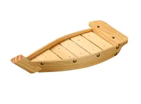 product of Yanco WS-113 Sushi Boat, 13-1/4" L x 5-3/4" W x 2-1/4" H, Boat-Shaped Wooden Serveware