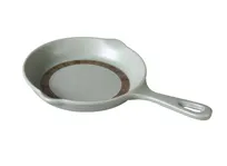 product of Yanco YO-5013 Skillet Server, 21 oz Round 13" Matte Green Melamine Plate with Handle - Dozen