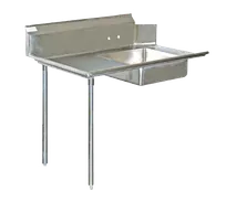 product of Serv-Ware DDT48L-CWP-V 48" Stainless Steel Soiled Dishtable, 20" x 20" Sink / Left‑to‑Right