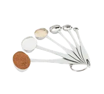 product of Vollrath 46588 Six‑Piece Measuring Spoon Set, 18/8 Stainless Steel, Stamped Sizes, Ring - Set