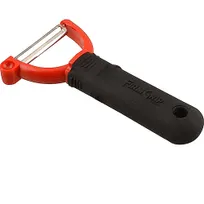 product of AllPoints 1371349 - 6-1/4" Vegetable Peeler, Stainless Steel Blade, Black Santoprene Handle