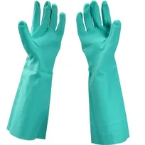 product of AllPoints 1421633 - Dishwashing Gloves, 17.5" Length, Neoprene Material, Green Color - 1 Pair