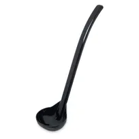 product of Carlisle 029503 Carly Ladle, 9.5" Length, 1 Oz Oval Bowl, Black Plastic, Dishwasher Safe