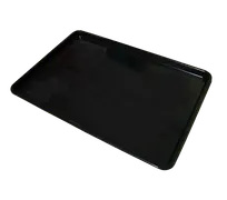 product of Omcan USA 10109 Bakery Food Display Tray, 18" x 26" Rectangular Plastic Black