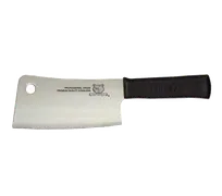 product of Omcan USA 10548 Cleaver Knife – 6" Stainless Steel Blade, Black Plastic Handle