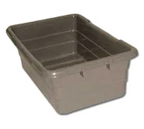 product of Omcan USA 10936 - Stack & Nest Jumbo Lug, 25" x 16" x 8.5", 100 lb, Gray Plastic