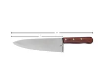 product of Omcan USA 11479 Chef Knife - 8" Stamped, Stainless Steel Blade, Wood Handle