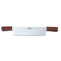 product of Omcan USA 11518 Cheese Knife - 14" Forged Stainless Steel Blade, Double Wood Handles, 14"-16" Length