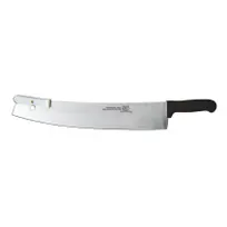 product of Omcan USA 11519 Pizza Rocker Knife - 16" Black Handles, Plastic/Poly, Stainless Steel Blade
