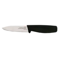 product of Omcan USA 11534 Paring Knife - 4" Stamped Spear Point, Stainless Steel, Black Polypropylene Handle