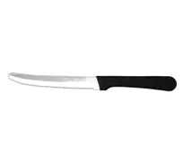 product of Omcan USA 11548 Table Steak Knife - Narrow 4" Blade, Stainless Steel, Black Handle - Set