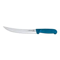 product of Omcan USA 12315 Breaking Knife - 8" Curved Stamped Blade, Stainless Steel, Blue Plastic Handle