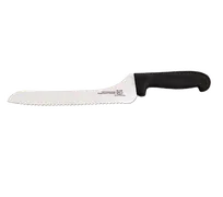 product of Omcan USA 12427 Bread Slicer 9" Wave Edge, Stamped Stainless Steel Blade, Black Plastic Handle