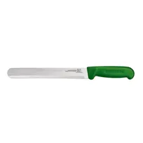 product of Omcan USA 12547 Slicing Knife – 12" Straight Blade, Stamped Style, Green Polypropylene Handle