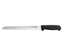 product of Omcan USA 12603 R‑Wave Slicer Knife – 8" Stamped Blade, Black Plastic/Poly Handle, Carving Knife