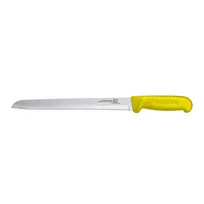 product of Omcan USA 12627 Slicing Knife, 8" Narrow Blade, Stamped Style, Yellow Polypropylene Plastic Handle