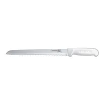 product of Omcan USA 12634 Slicing Knife – 8" Narrow Blade, Stamped Style, White Polypropylene Handle