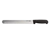 product of Omcan USA 12727 Straight Slicer, 14" Granton Edge, Stamped, Black Plastic Handle, Greban