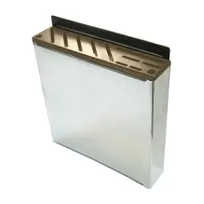 product of Omcan USA 12933 Stainless Steel Knife Rack with Tan Insert, Holds 10 Knives + 2 Steels, 12 Slots