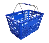 product of Omcan USA 13023 Shopping Hand Basket - Blue, 2 Steel Handles with Plastic Coating, 50 Lb