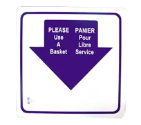 product of Omcan USA 13043 Hand Basket Sign – Please Use A Basket, Bilingual English/Spanish Sign For Restaurants