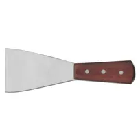 product of Omcan USA 14144 Pan Scraper - 3" x 5" Stainless Steel With Wood Handle - Baking Smallware