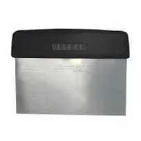 product of Omcan USA 14200 6" Dough Scraper, Black Plastic Handle, Stainless Steel Blade, Skull Design