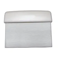 product of Omcan USA 14205 Dough Scraper, White Greban Skull, 6" Length, Plastic Handle, Stainless Steel Blade