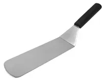 product of Omcan USA 16817 Stainless Steel Turner, 10" Solid Blade, Black Handle, Durable Kitchen Utensil